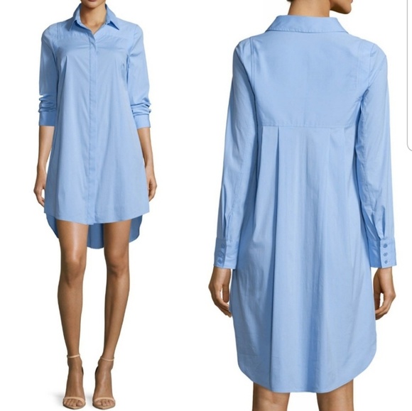 Milly Dresses & Skirts - Milly Long Sleeve Stretch Poplin Shirt Dress